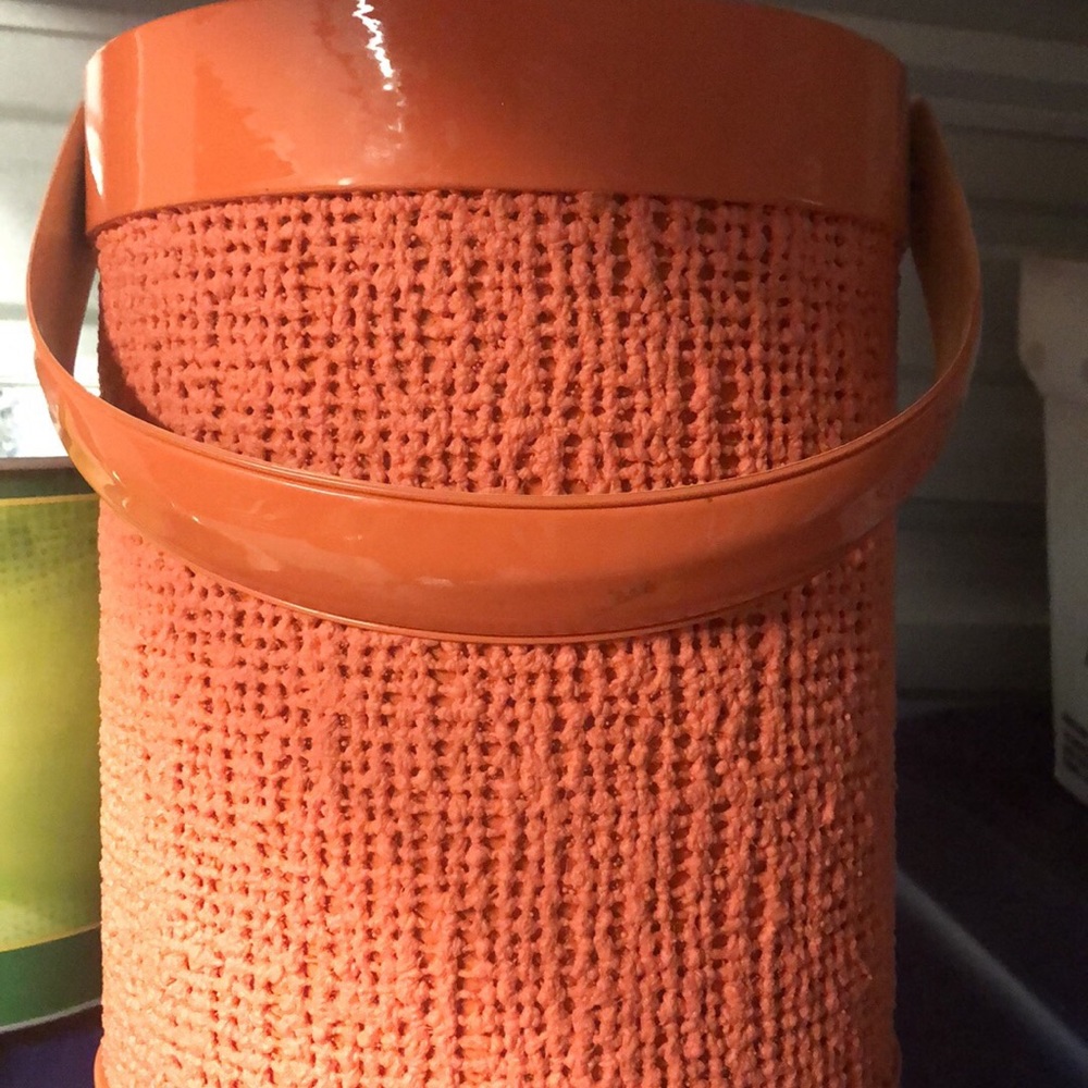 Vintage orange cooler around 1972.